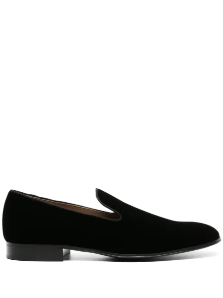 Pantofi loafer Gianvito Rossi de catifea negru