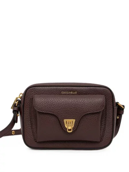 Geanta crossbody Coccinelle din piele maro
