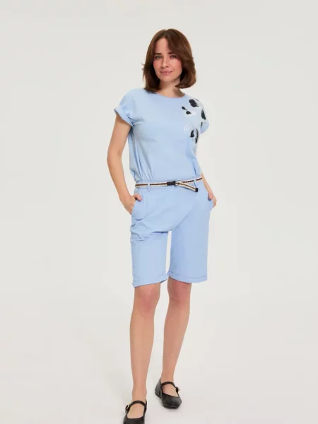 Pantaloni scurți din denim Marisse negru