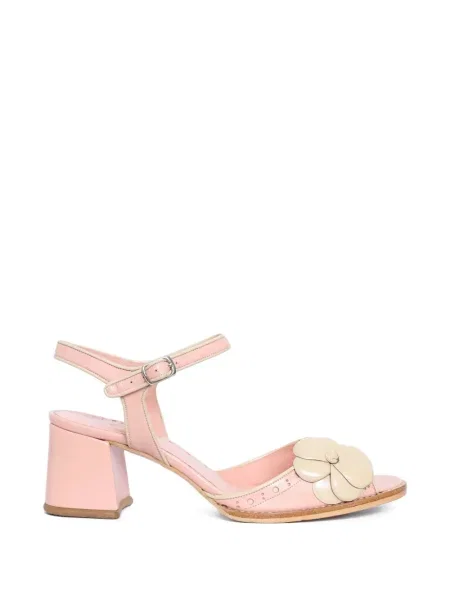 Květinové sandály Sarah Chofakian růžové