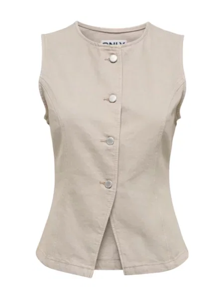 Pulover Only fără mâneci bej