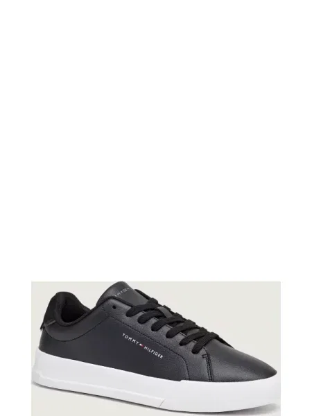 Tommy Hilfiger Teniși din piele COURT CORE | piele întoarsă negru