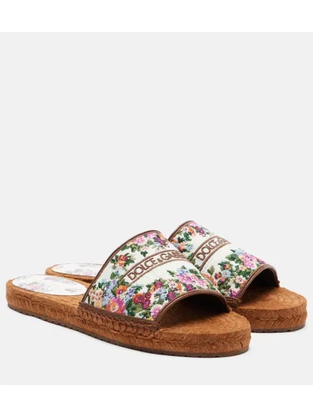 Espadrile Dolce&gabbana cu model floral alb