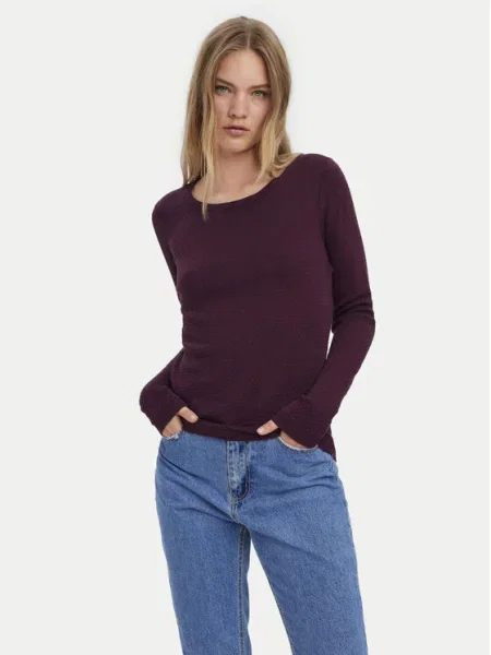 VERO MODA Svetr Care červenofialová fialový