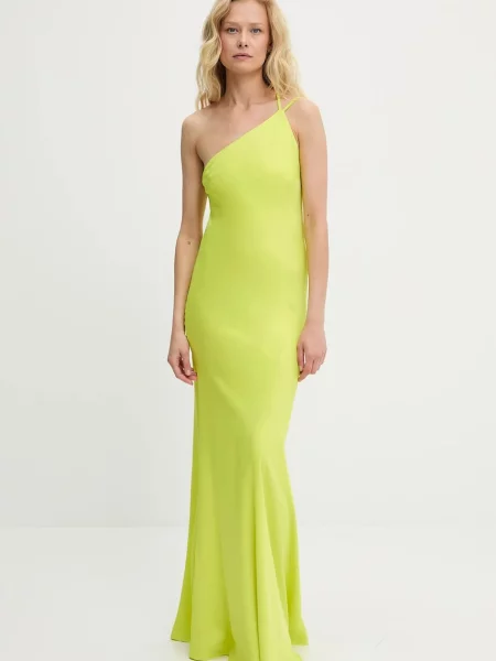 Answear Lab sukienka maxi dopasowana żółty