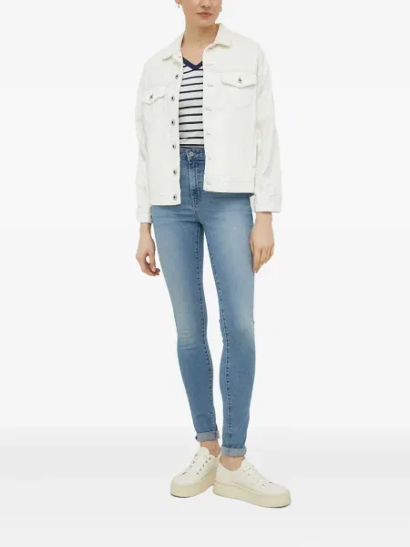 Ретро слаб дънки skinny fit Levi's® с разкъсвания синьо