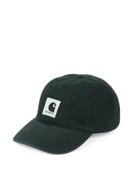 Șapcă Carhartt Wip din canvas cu autograf verde