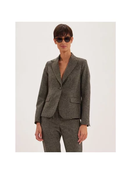 Marynarka Ines De La Fressange Paris wełniana szara