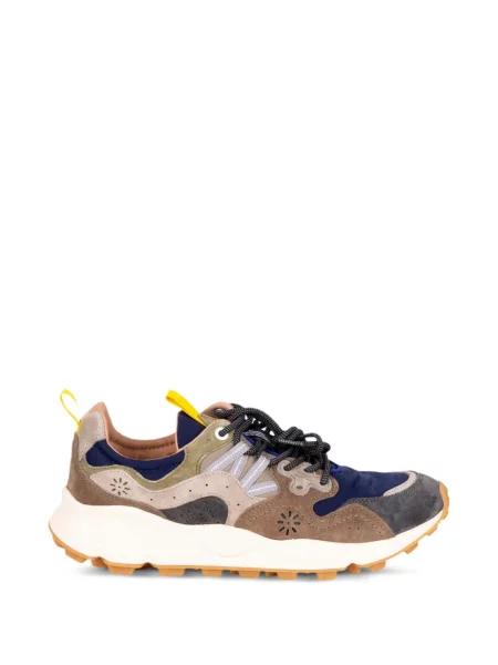 Sneakerși Flower Mountain cu model floral maro