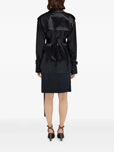 Trenci Ferragamo din satin negru