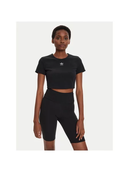 Adidas Marškinėliai Essentials Juoda Slim Fit balta