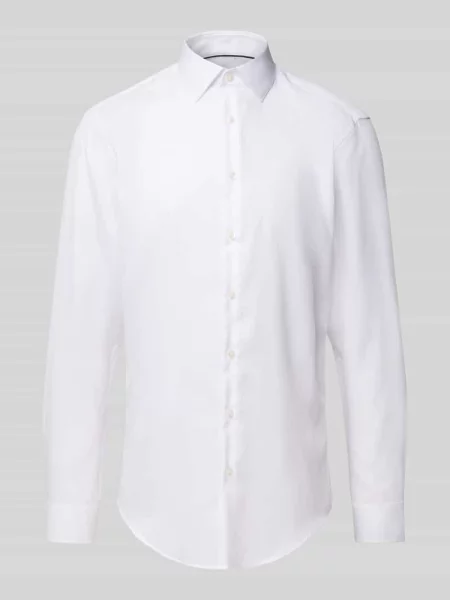 Koszula biznesowa o kroju slim fit z listwą guzikową Jake*s biała