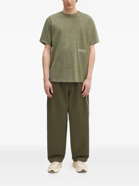 Tricou Barbour cu autograf verde