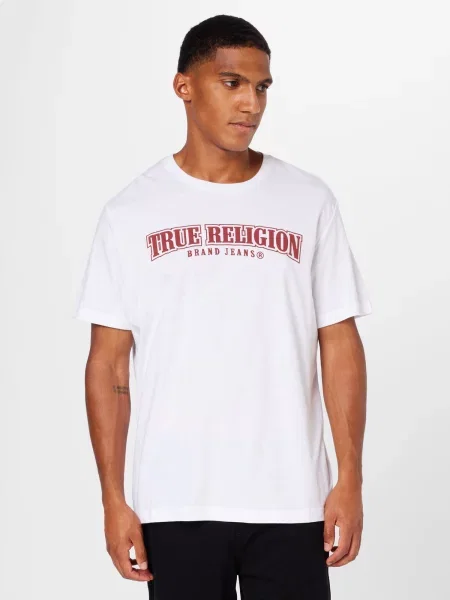 True Religion Póló vérvörös / fehér
