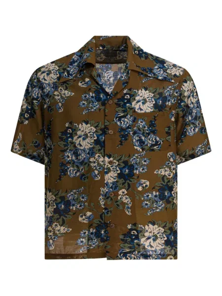 Риза Kapital на цветя с принт кафяво