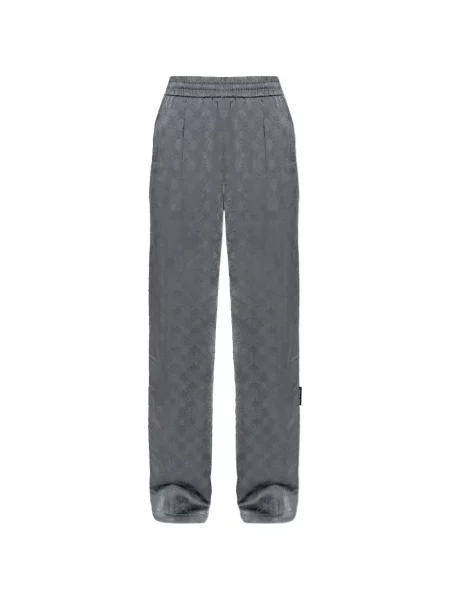 Pantaloni Off-white din jacard alb