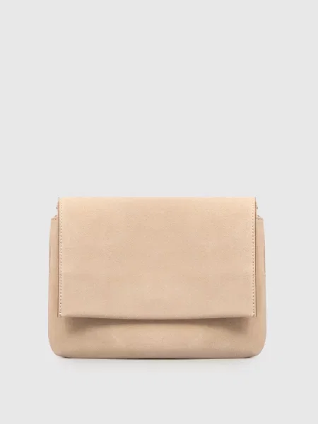 Замшева сумка-месенджер Three Gianni Chiarini бежева