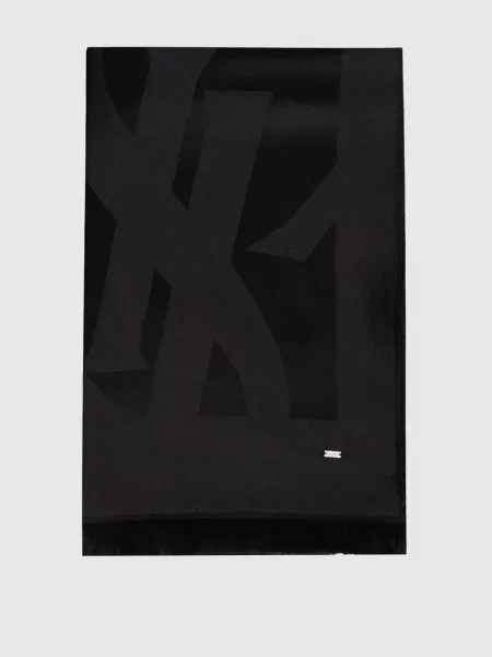 Шерстяной шарф Saint Laurent черный