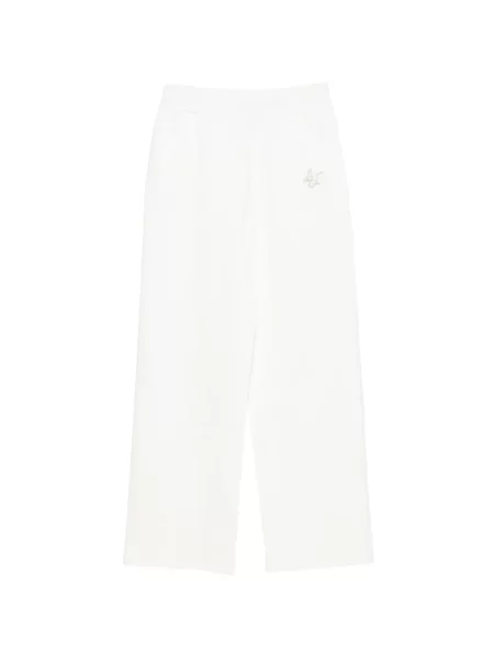 Stras pantaloni Liu Jo alergare alb
