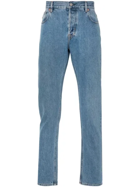 Blugi conici Gucci cu dungi conici albastru