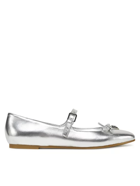 Балетки Guess серебряные