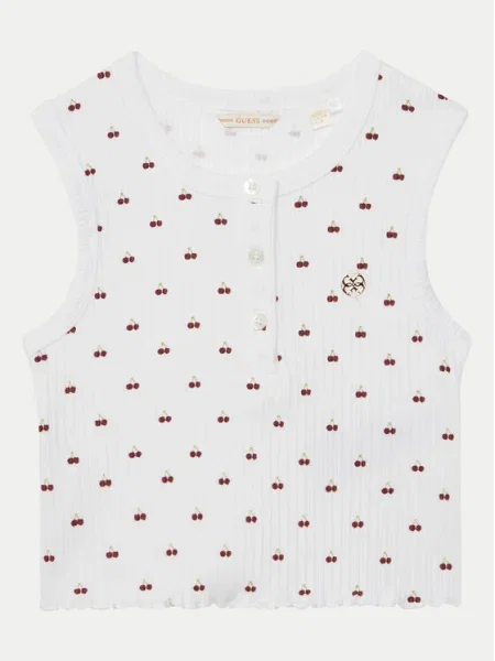 Guess Felső Regular Fit fehér