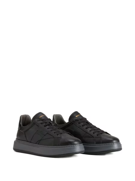 Sneakerși Woolrich din piele negru
