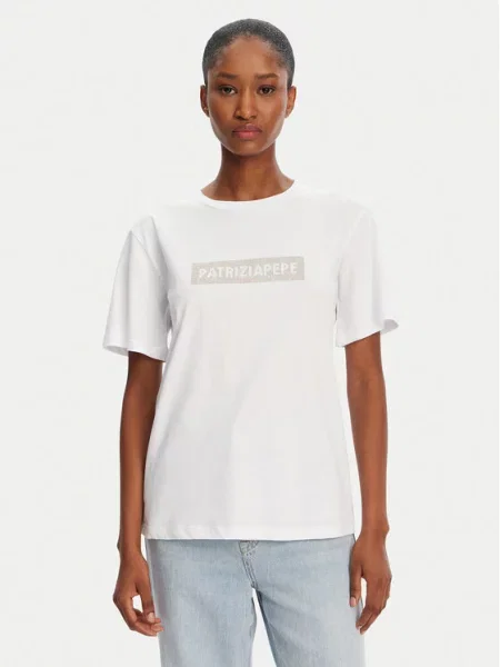 Patrizia Pepe T-Shirt Regular Fit λευκό