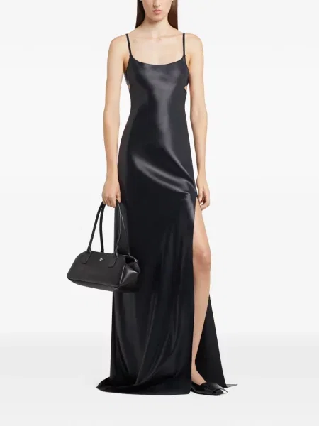 Rochie maxi Courreges lungă de costum negru
