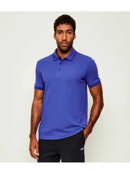BOSS GREEN Polo Paddy | pique albastru