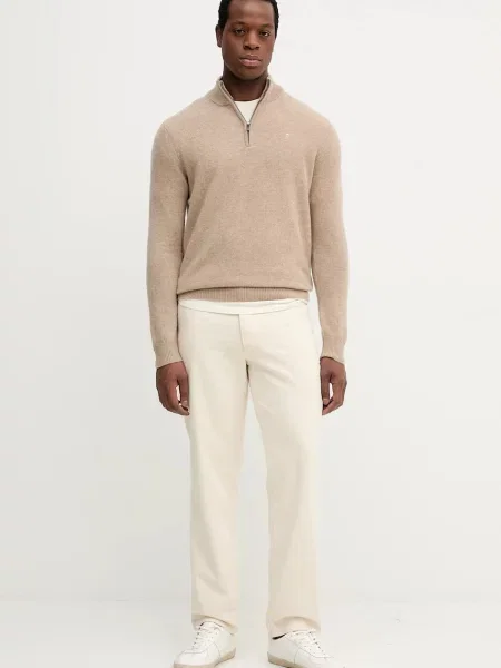 Шерстяной свитер Hackett London бежевый