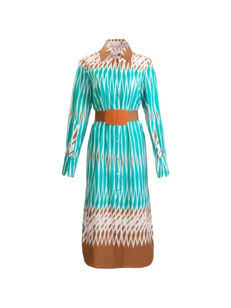 Rochie midi Silvia Tcherassi până la genunchi de costum albastru