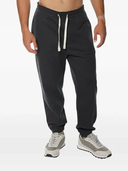Pantaloni Armani Exchange alergare cu autograf maro