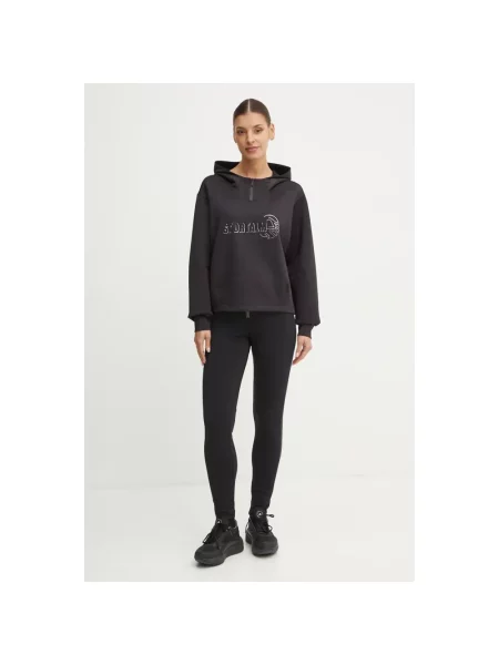 Sportalm bluza z kapturem gładka czarny