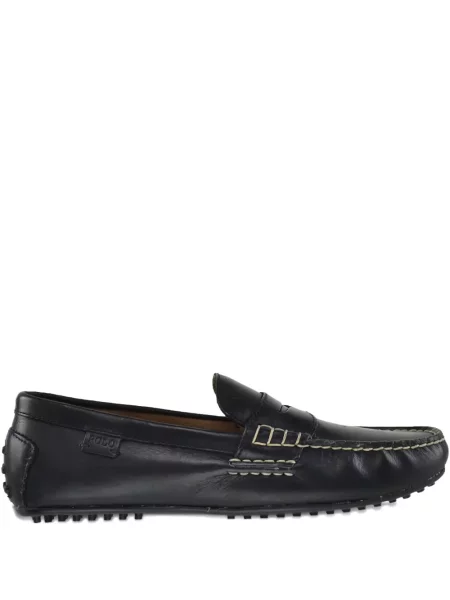Sneakerși Polo Ralph Lauren din piele slip-on în carouri alb