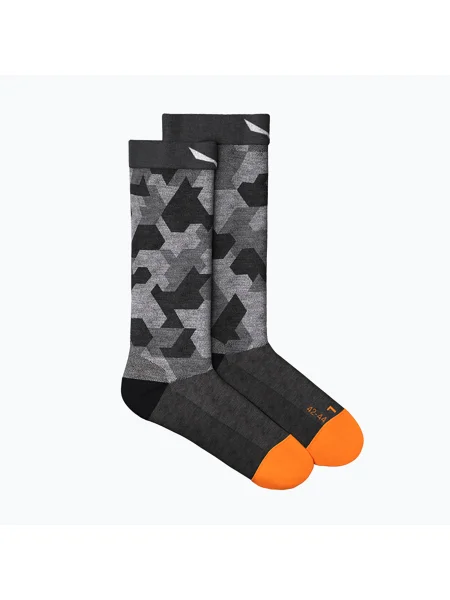 Șosete de trekking pentru bărbați Salewa Pedroc Camo AM Crew negru-gri negru