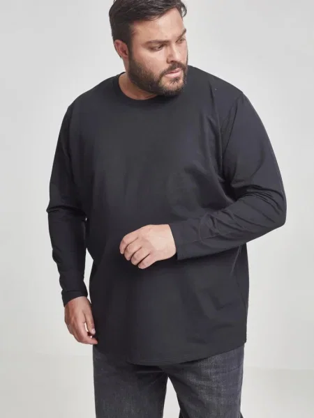 Raztegniti majica z dolgimi rokavi Urban Classics z dolgimi rokavi črna