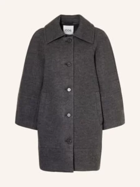 Cos Płaszcz Wełniany grau