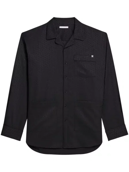 Cămașă Helmut Lang cu imagine cu imprimeu geometric negru