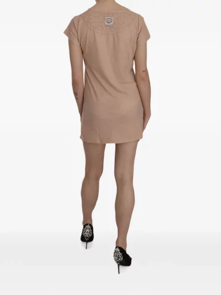 Scurt rochie mini Pink Memories cu aplicații din dantelă roz