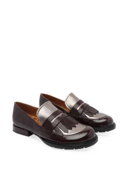 Pantofi loafer Chie Mihara cu franjuri maro