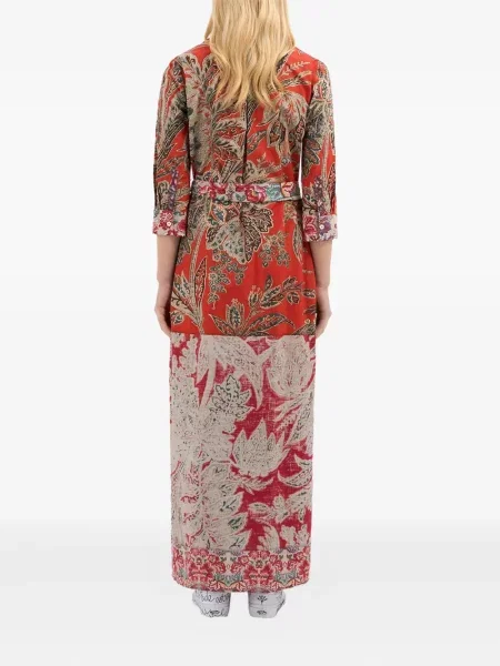 Rochie Pierre-louis Mascia cu imagine cu model paisley de costum roșu