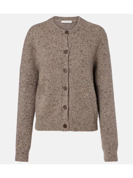 Cardigan The Row din cașmir maro