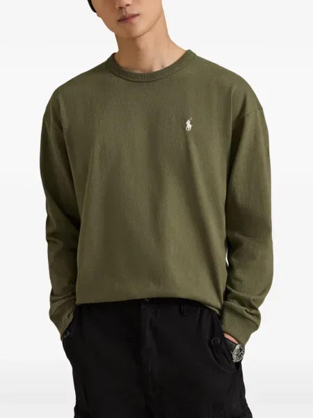 Polo Polo Ralph Lauren με αυτόγραφο με κορδόνι από ζέρσεϋ πράσινο