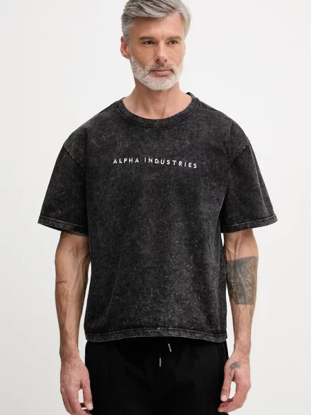 Alpha Industries póló Acid Logo fekete