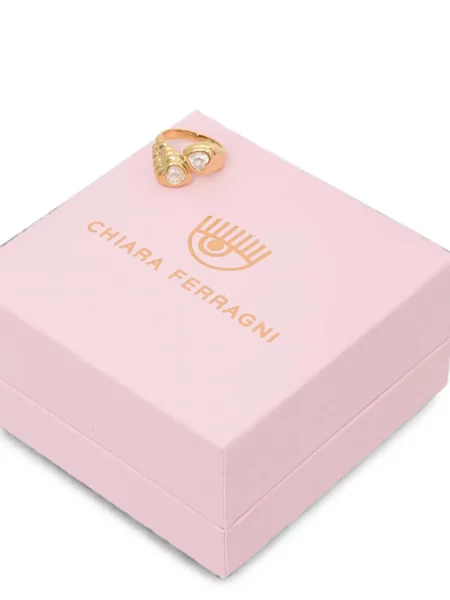 Inel Chiara Ferragni cu motiv cu inimi