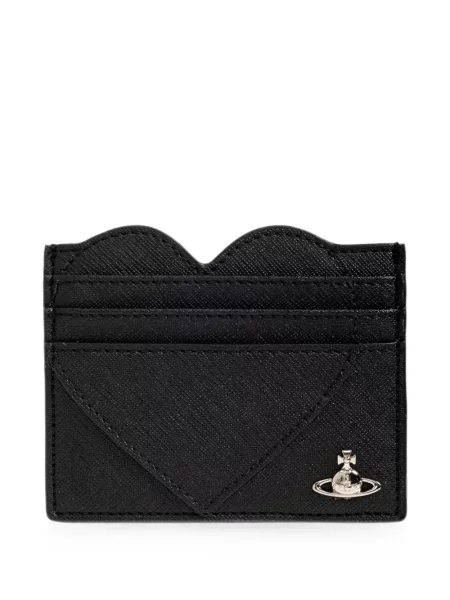 Portofel Vivienne Westwood cu motiv cu inimi negru
