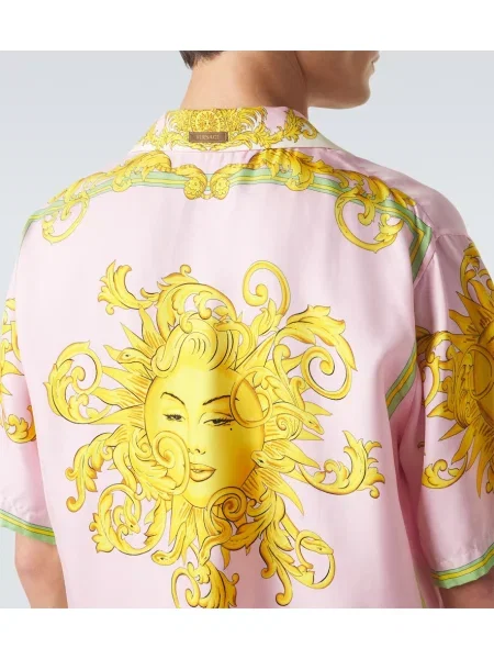 Cămașă Versace de mătase cu imagine