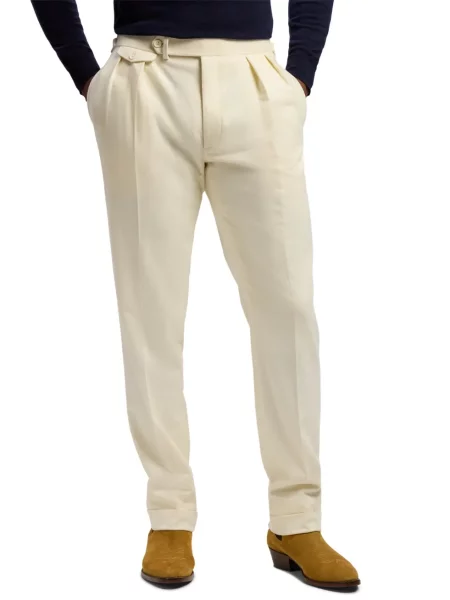 Vilnonės kelnės Ralph Lauren Purple Label violetinė