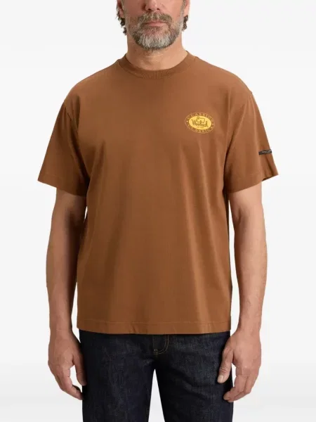 Tricou Woolrich cu imagine maro